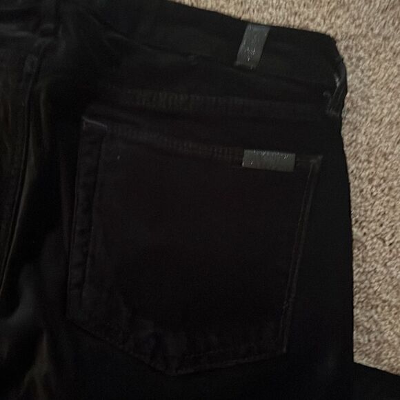 Black velvet Seven for all mankind pocketed pants size 27 - Picture 5 of 5